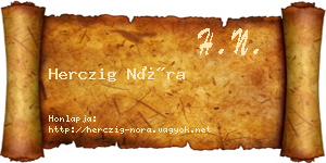 Herczig Nóra névjegykártya