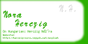 nora herczig business card